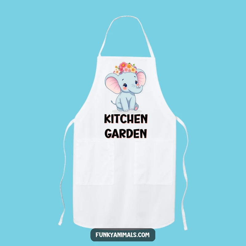 Funny Elephant Apron: Cook with Cheer, Blooming Kitchen Gift
