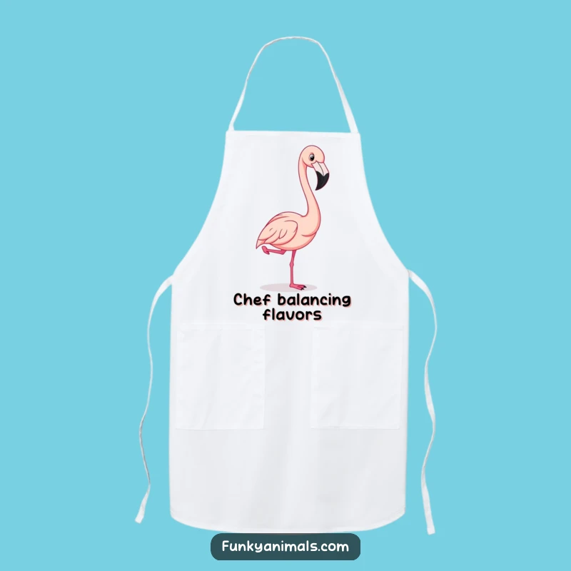 Funny Flamingo Pose Apron - Hilarious Gift for Stylish Chefs