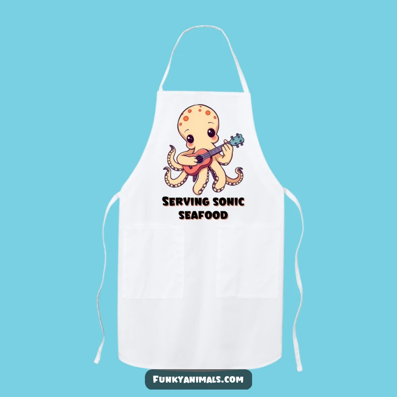 Funny Groovy Octopus Ukulele Apron: Cook with Musical Fun