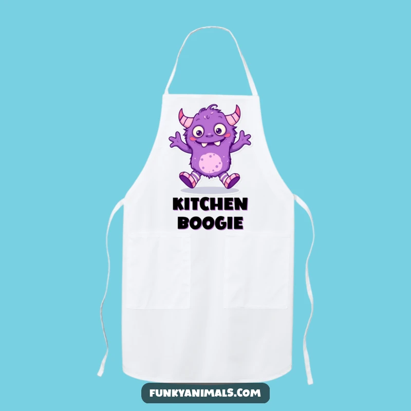 Funny Purple Monster Apron - Kitchen Dance Party Wear!
