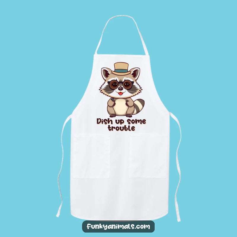 Funny Raccoon Gentleman Apron: Cook with Dapper Mischief and Style!