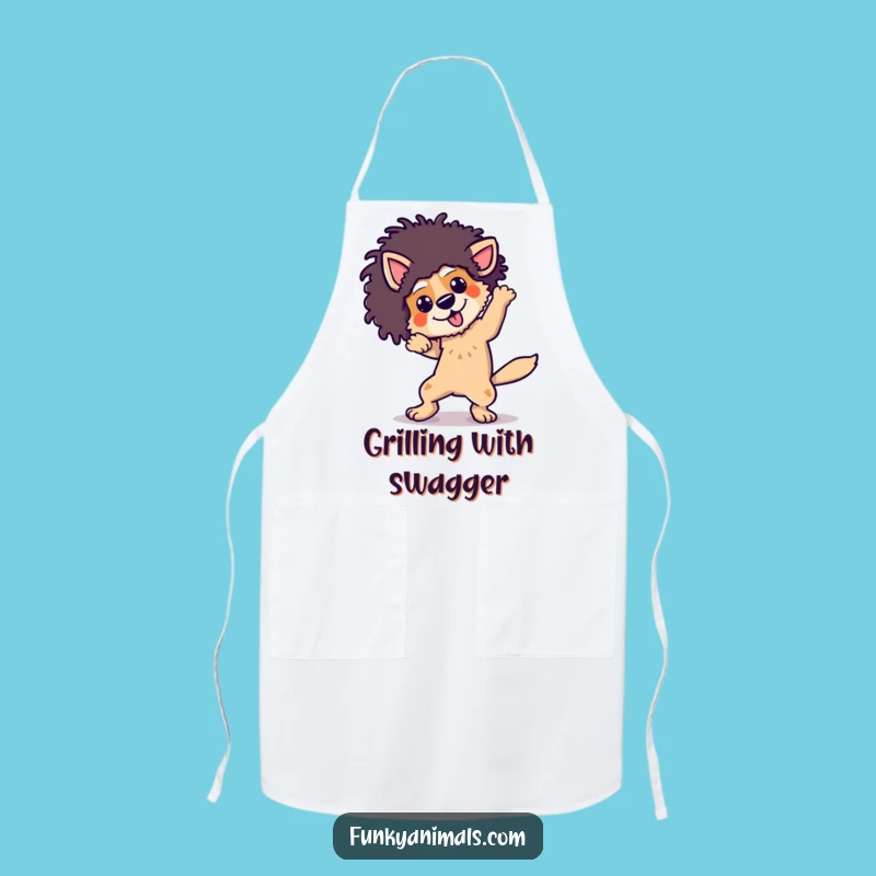Funny Breakdancing Dog Kitchen Apron: Cook with Style, A Fun Funny Gift
