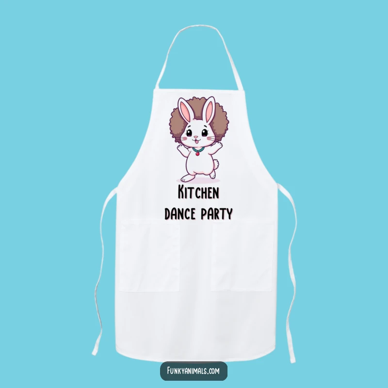 Funny Funky Rabbit Apron: Afro Moonwalk Kitchen Wear, Hilarious Chef Gift