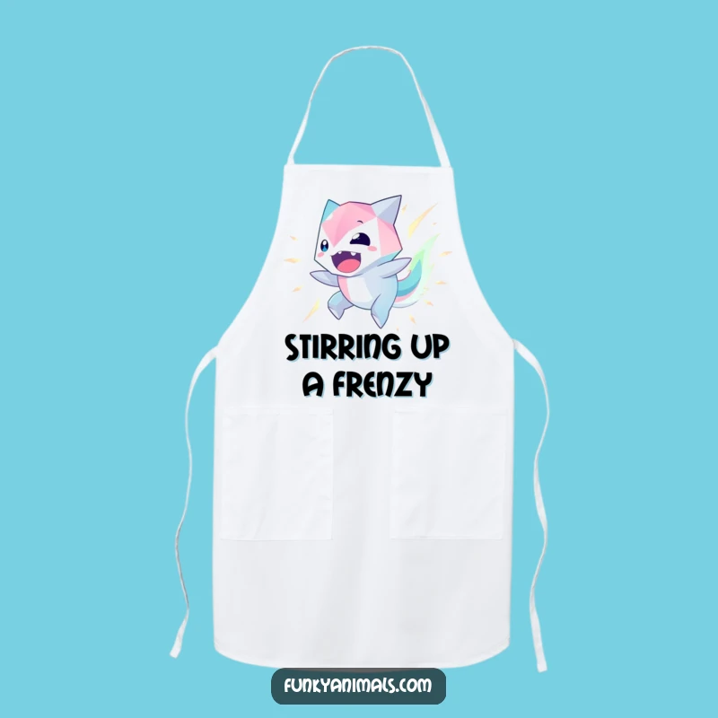 Funny Geometric Creature Apron: Cook with Glow and Hilarious Excitement