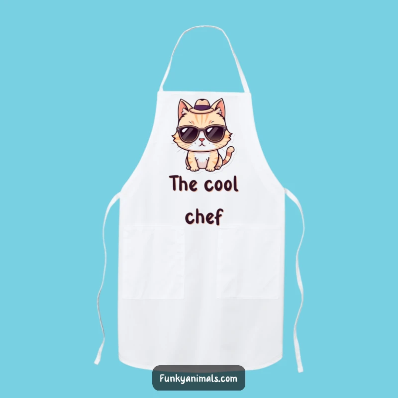 Funny Cool Cat Apron: Cook in Style, Hilarious Kitchen Gift