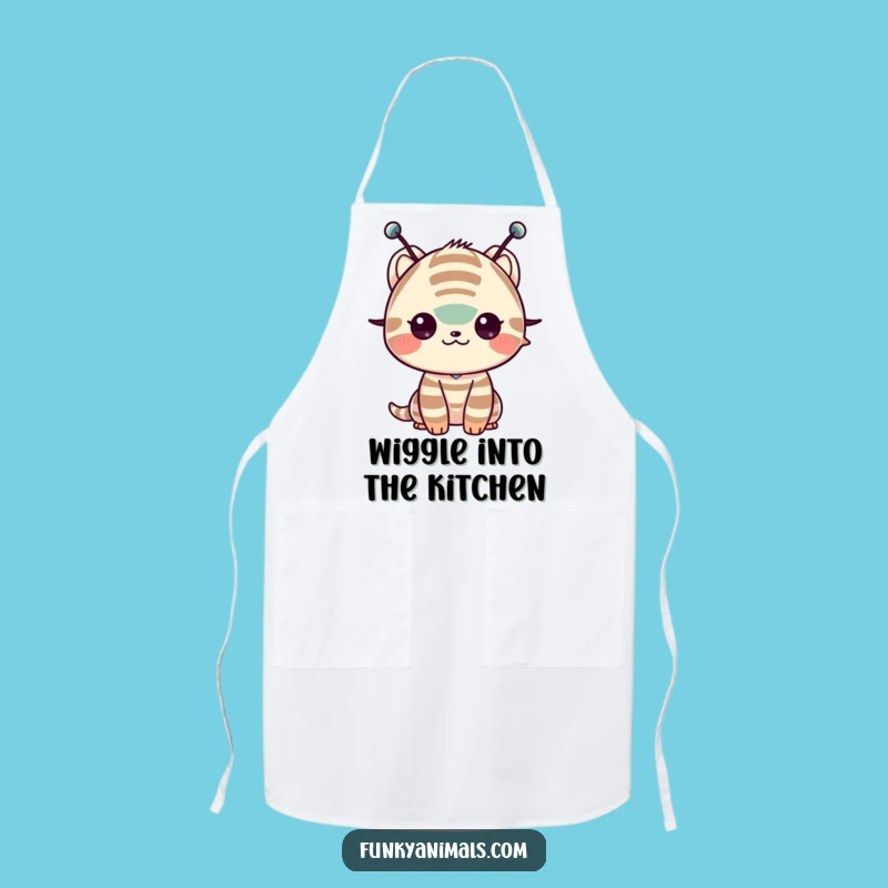 Funny Shimmy Antenna Creature Apron - Kitchen Dance Party!