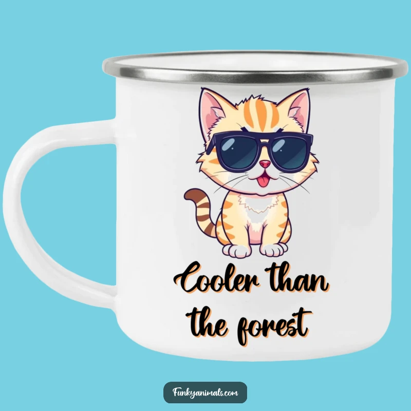 Funny Cool Cat Cub Camping Mug: Outdoor Style & Funk - Rugged Funny Gift
