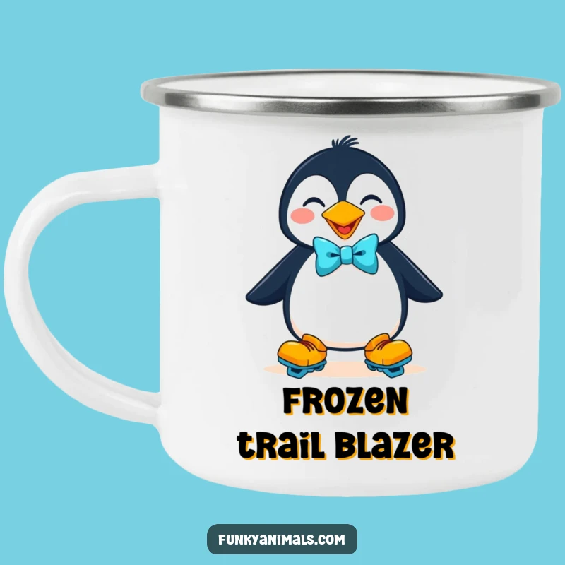 Funny Penguin Roller Camping Mug, Outdoor Goofy Adventure Gift