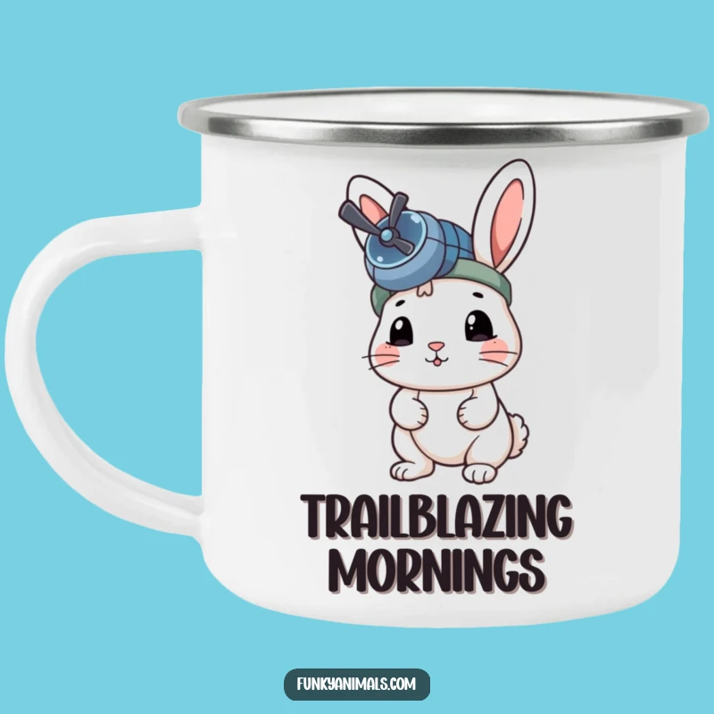 Funny Rabbit Camping Mug: Adventure Ready, Outdoor Enthusiast Gift
