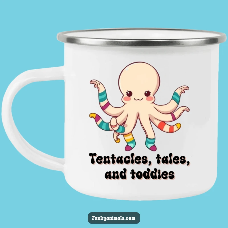 Funny Octopus Dancing Socks Camping Mug - Hilarious Gift for Campfire Dancing
