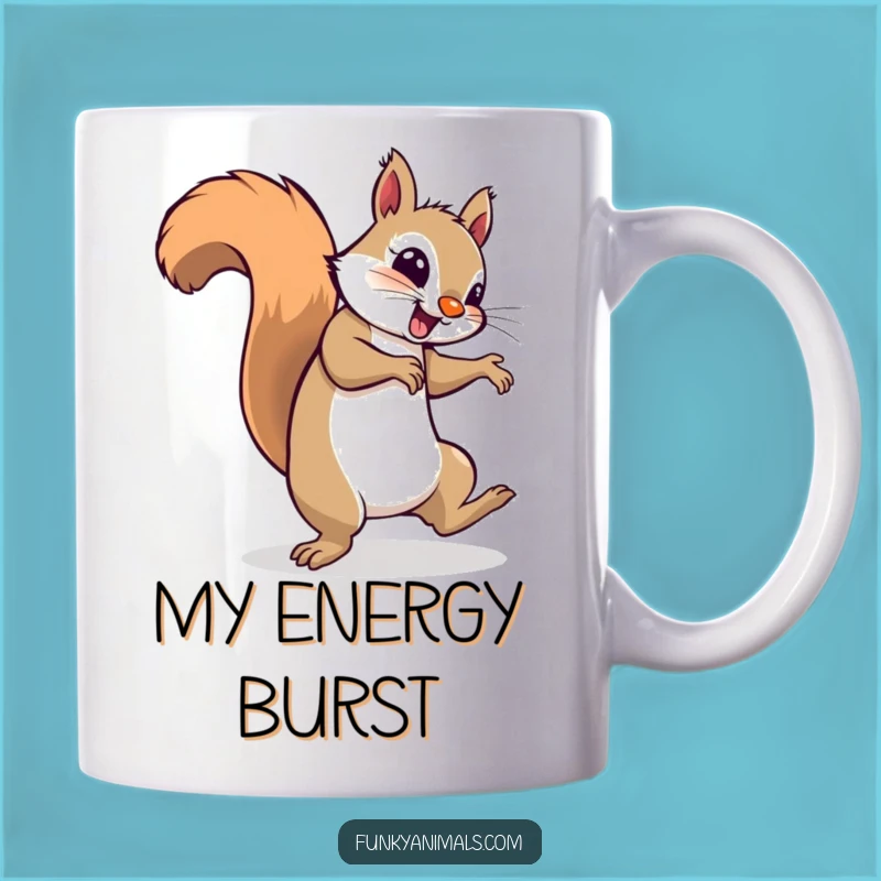 Funny Breakdancing Squirrel Mug: Spin into Your Day with Groovy Moves!