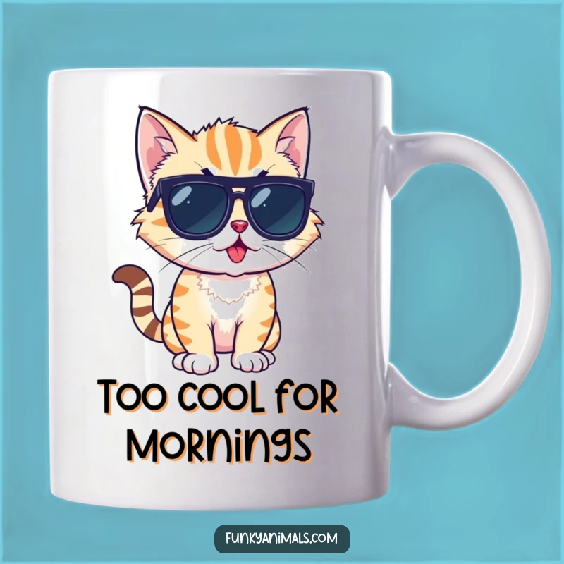 Funny Cool Cat Cub Mug: Sunglasses & Funky Pose - Perfect Funny Gift