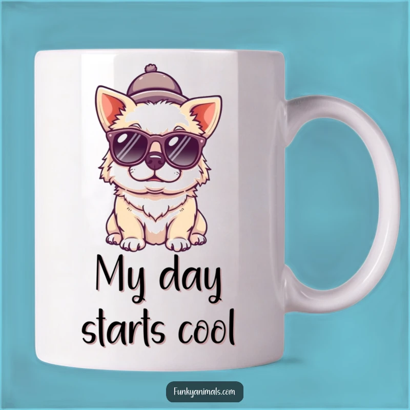 Funny Dog Sunglasses Hat Mug: A Quirky Canine Gift for Dog Lovers