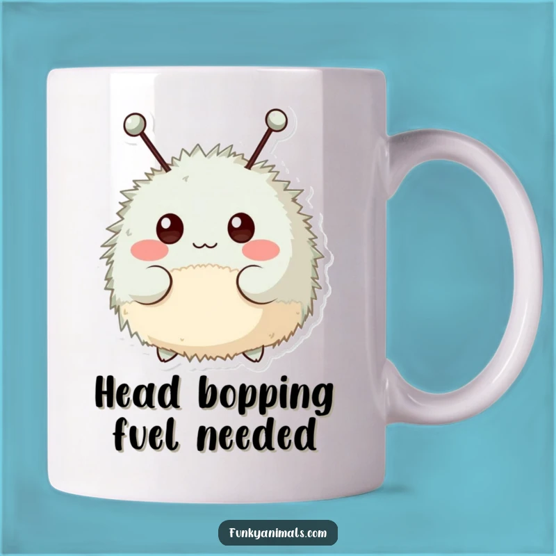 Funny Fuzzy Creature Mug: Quirky Gift for Rhythm Lovers