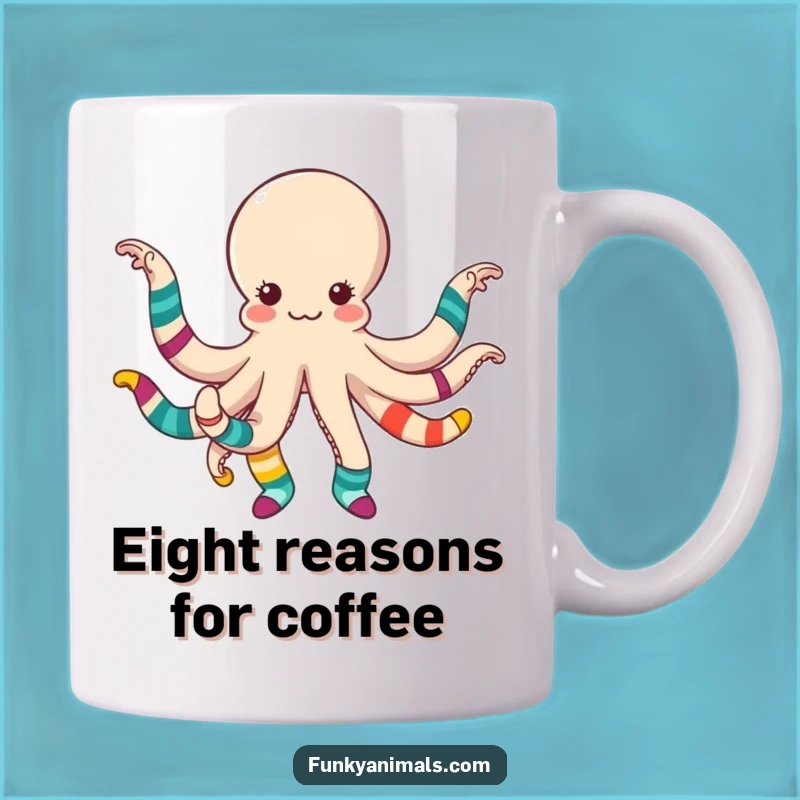 Funny Octopus Dancing Socks Mug - Hilarious Gift for Multi-Taskers