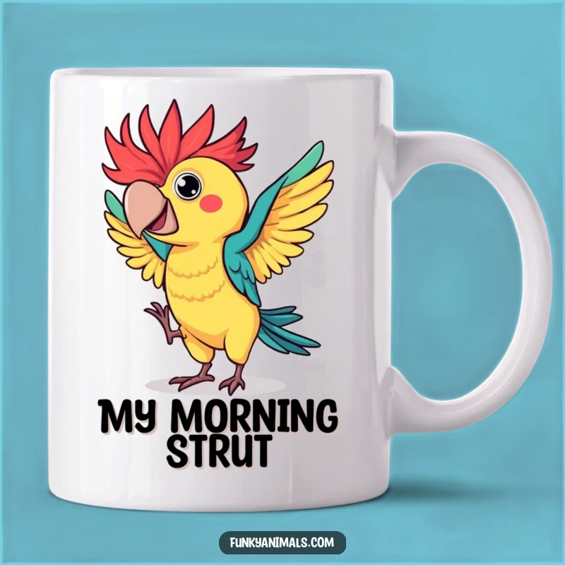 Funny Parrot Dance Mug: Wild Feathered Dancer, Hilarious Colorful Bird Gift Idea