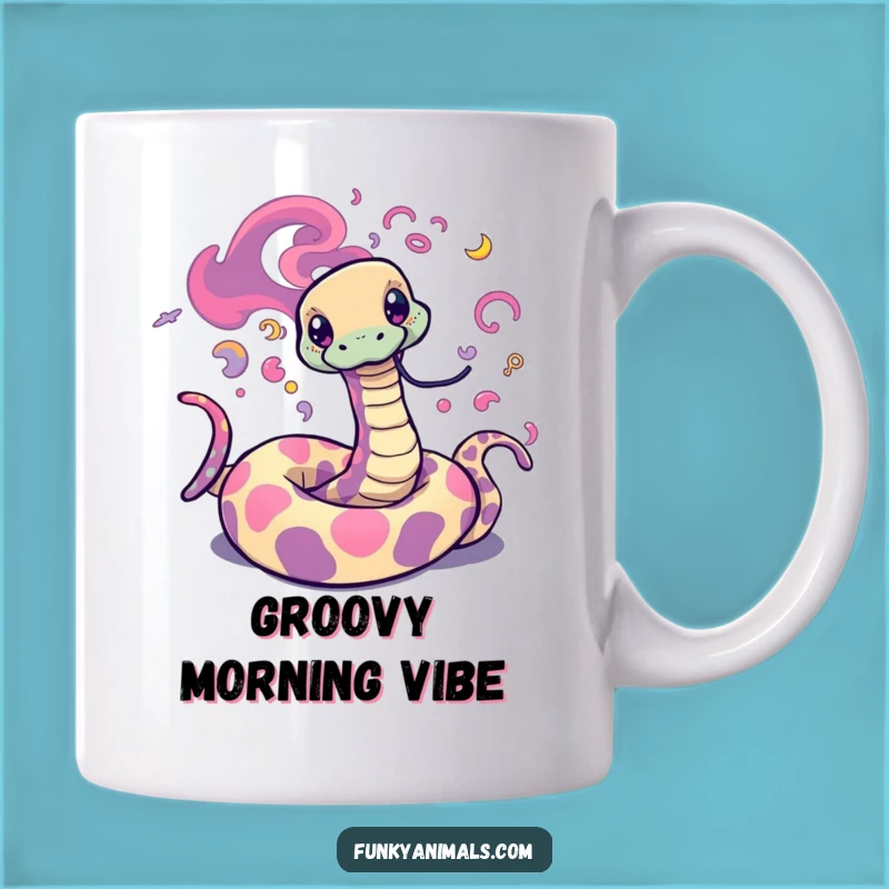 Funny Psychedelic Snake Mug: Groovy Swirls, Trippy Music Lover Gift
