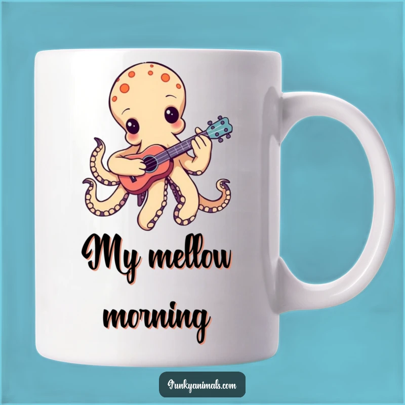 Funny Groovy Octopus Ukulele Mug: Hilarious Gift for Music Lovers