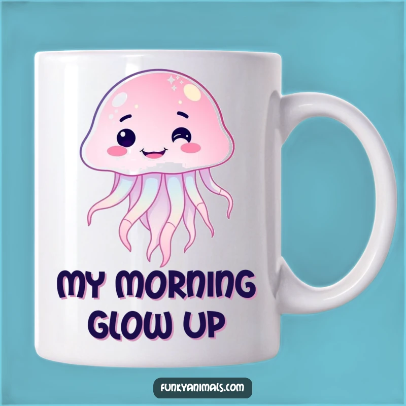 Funny Sparkling Jellyfish Goofy Grin Mug: The Perfect Hilarious Gift for Ocean Lovers