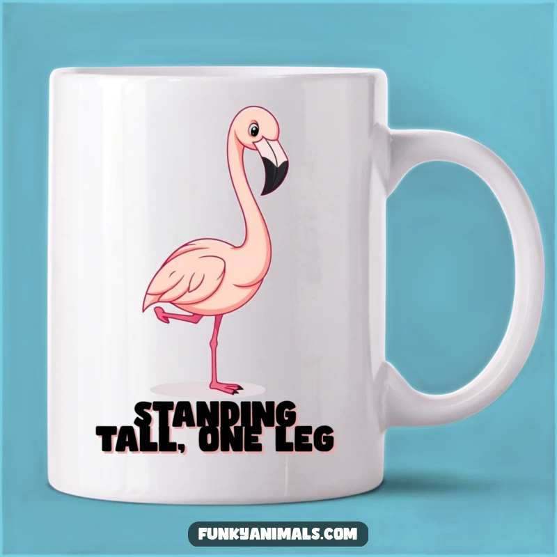 Funny Flamingo Pose Mug - Hilarious Gift for Stand-Out Personalities