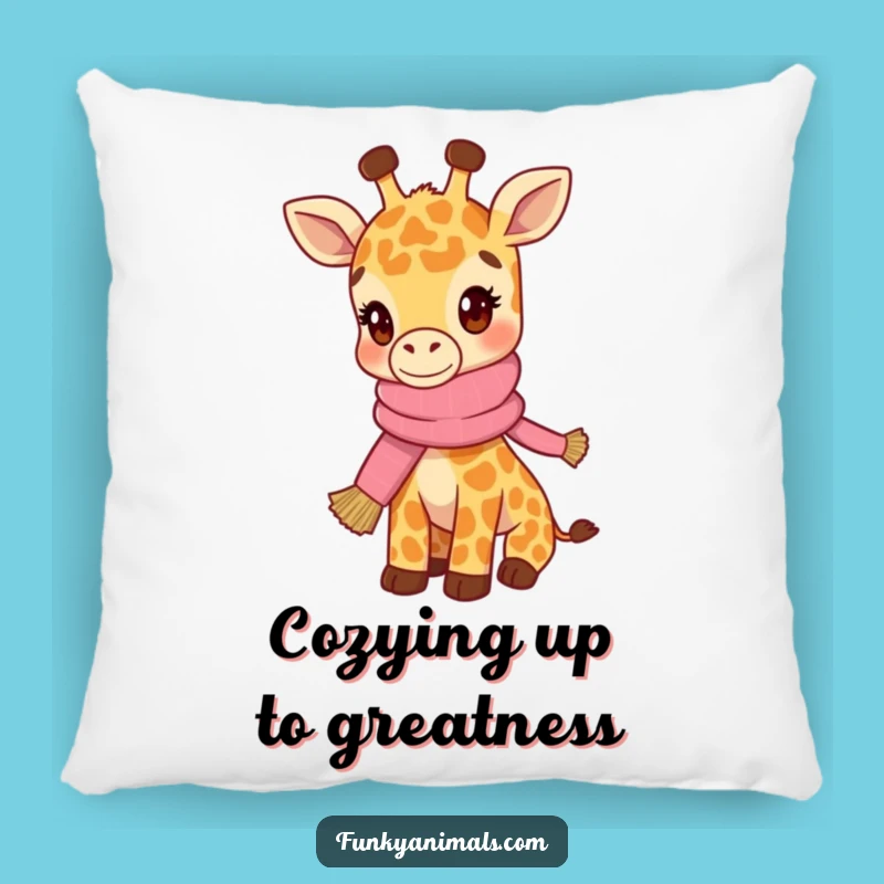 Funny Hip Giraffe Cub Pillow: Cozy Style & Charm - Comfy Funny Gift