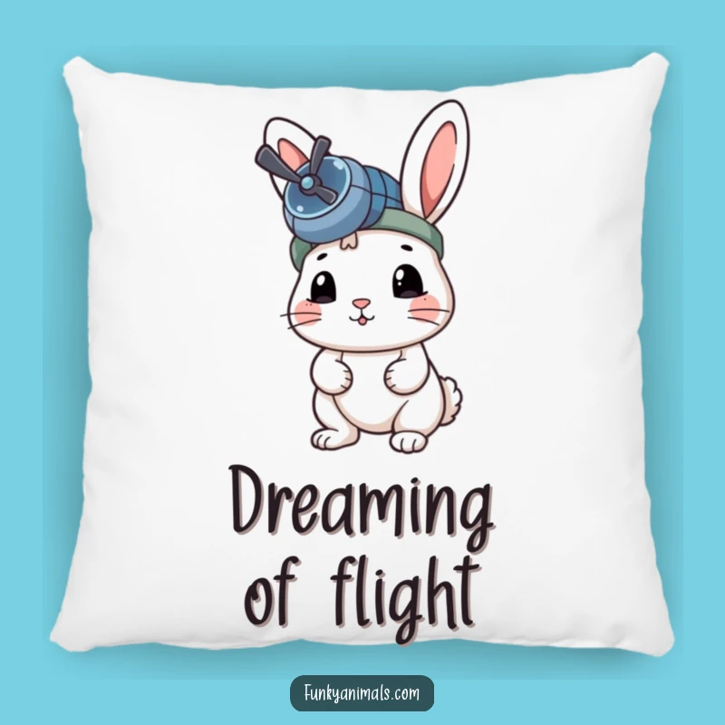 Funny Rabbit Pillow: Soft & Adventurous, Cozy Beanie Gift