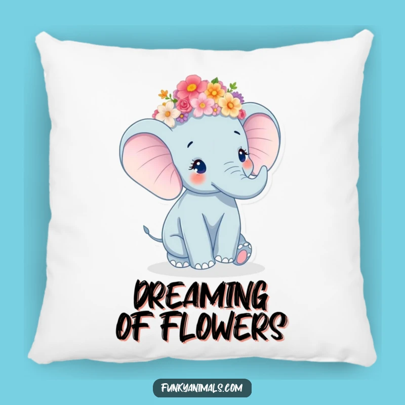 Funny Elephant Pillow: Soft & Sweet, Adorable Flower Gift