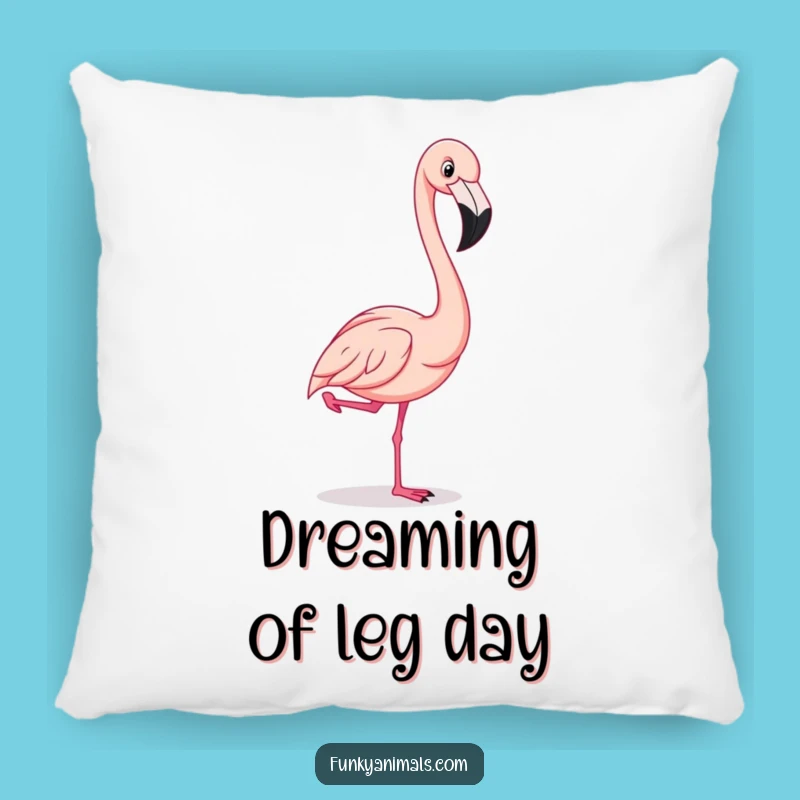 Funny Flamingo Pose Pillow - Cozy Hilarious Gift for Elegant Comfort