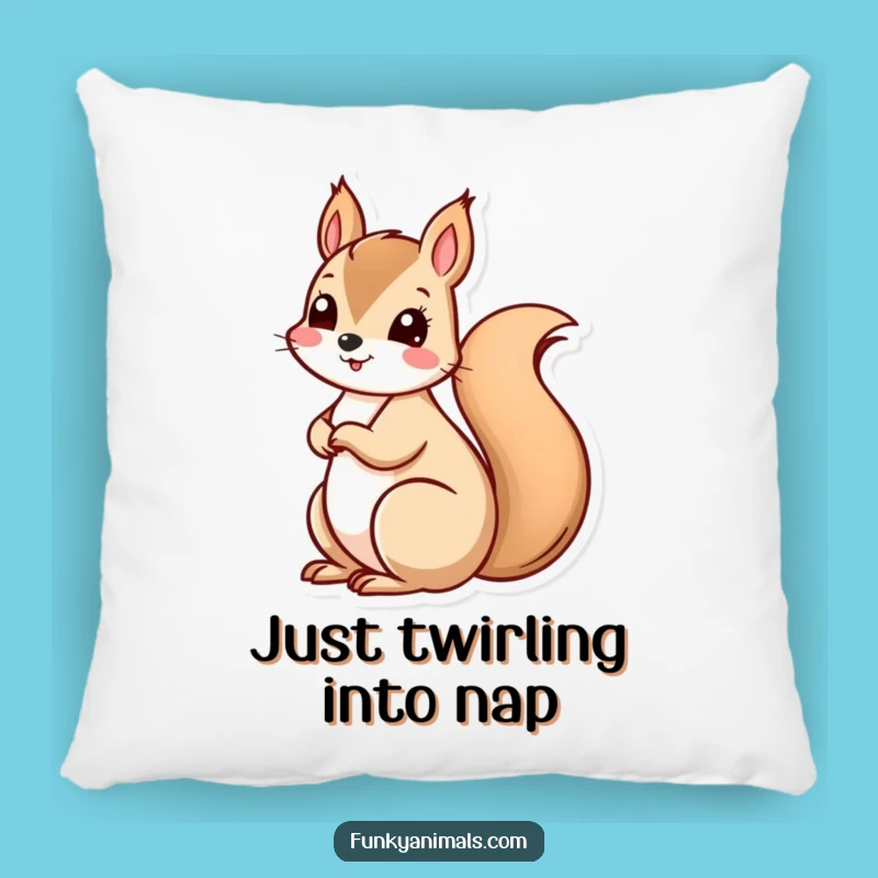 Funny Squirrel Spiral Tail Pillow - Cozy Hilarious Gift for Whimsical Decor