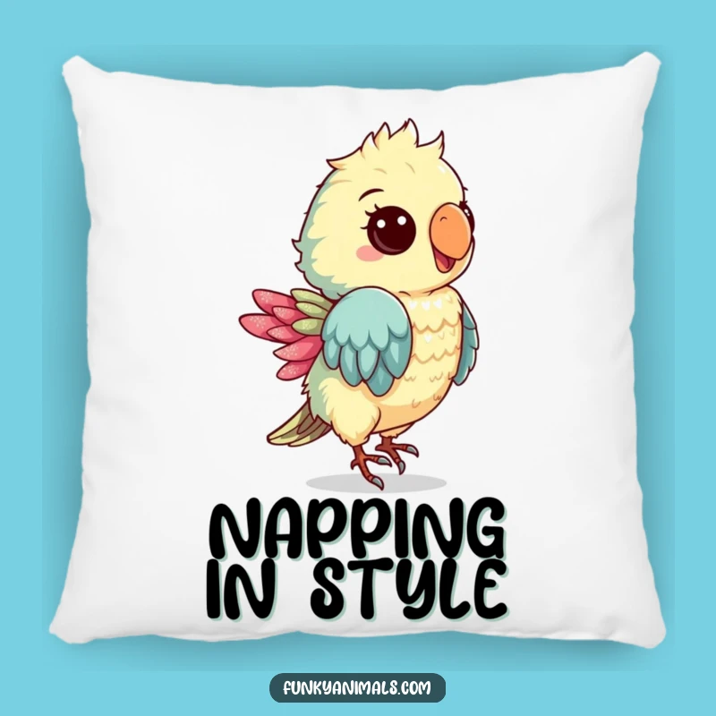 Funny Groovy Parrot Cub Pillow: Comfy Grooves for Your Space