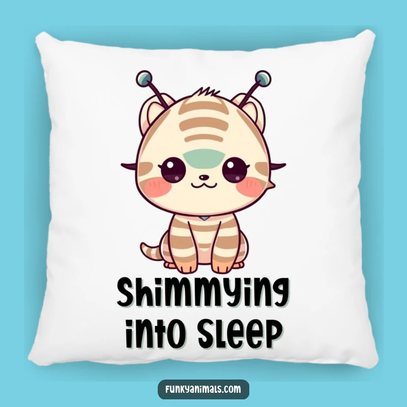 Funny Shimmy Antenna Creature Pillow - Comfy Dance Companion