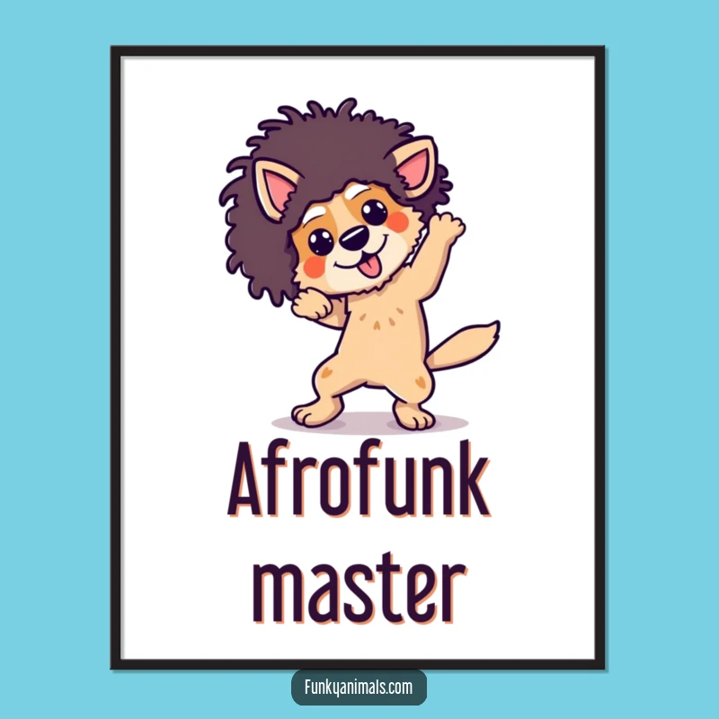 Funny Breakdancing Dog Art Print: Instant Retro Fun Decor, A Downloadable Funny Gift