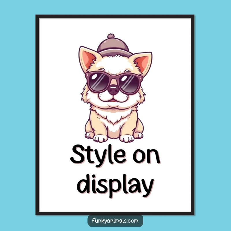 Funny Dog Digital Art: Quirky Canine Portrait for Your Stylish Space