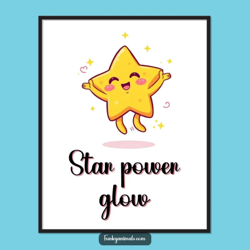 Funny Dancing Star Digital Art: Instant Radiant Decor