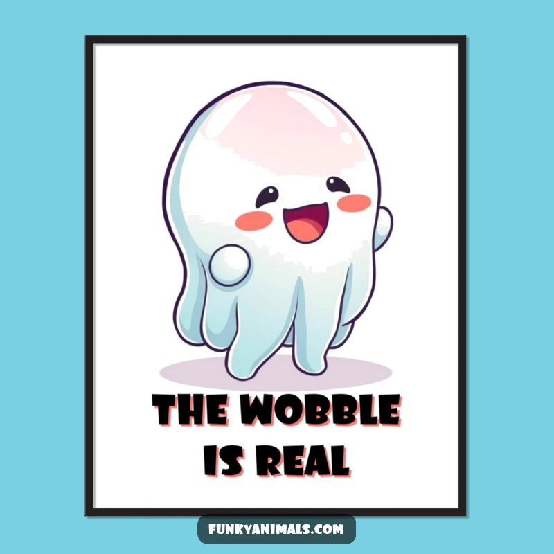 Funny Wobbling Gelatinous Being Digital Art - Instant Jiggle!