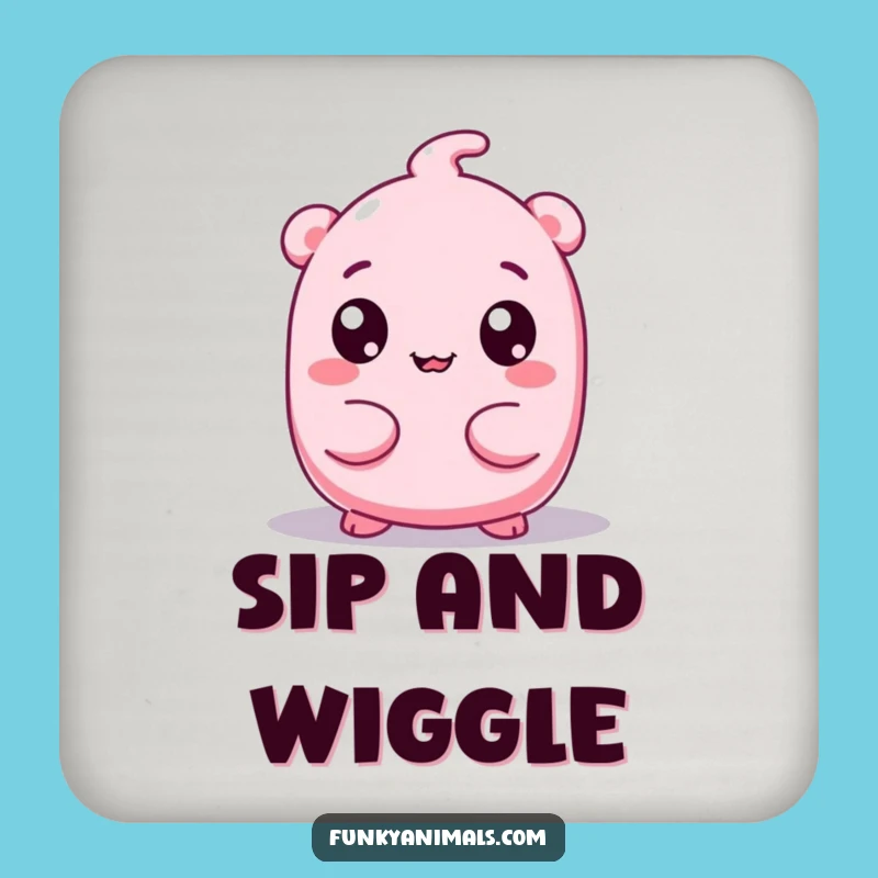 Funny Squishy Being Drink Coaster - Protect Surfaces with Wiggles & Humor, Ideal Funny Gift!