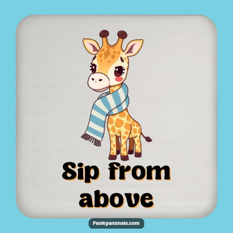 Funny Giraffe Coasters: Protect Surfaces with Tall, Striped Style