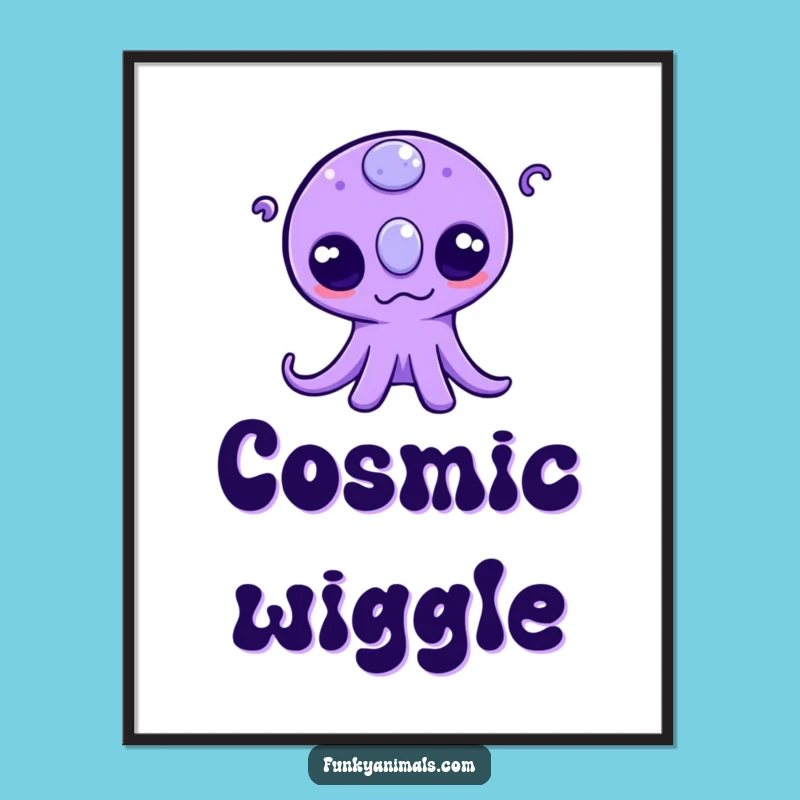 Funny Alien Wiggle Poster: Out-of-this-World Art for Your Walls!