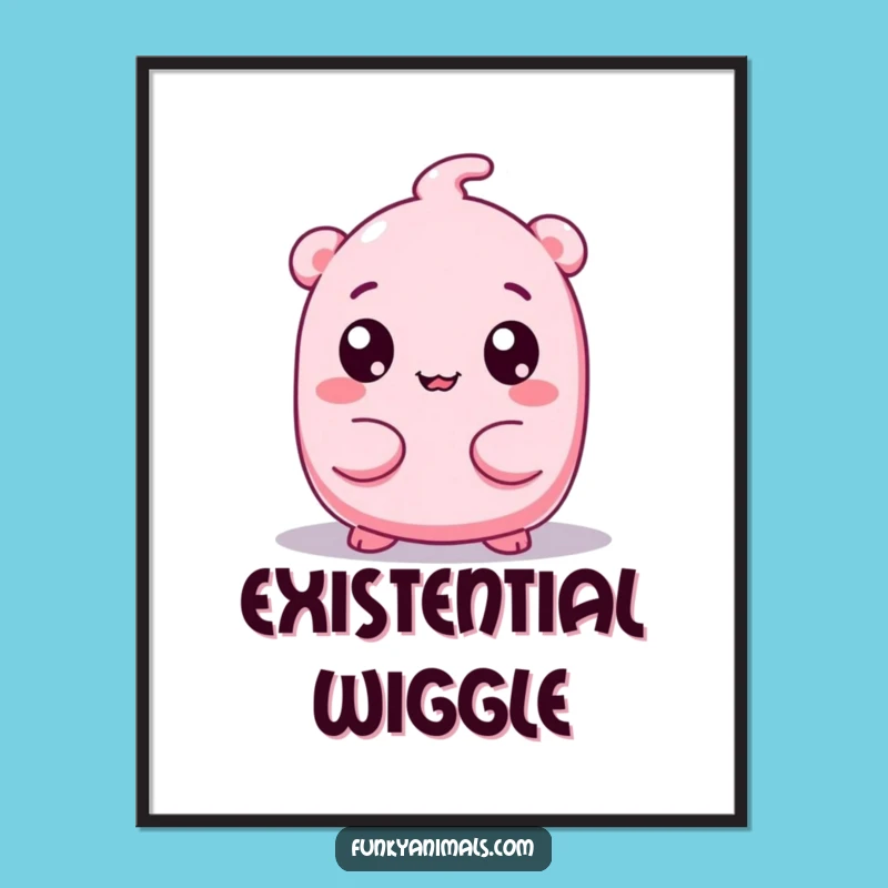 Funny Squishy Being Poster - Adorable Art for Any Room, Unique Funny Gift!