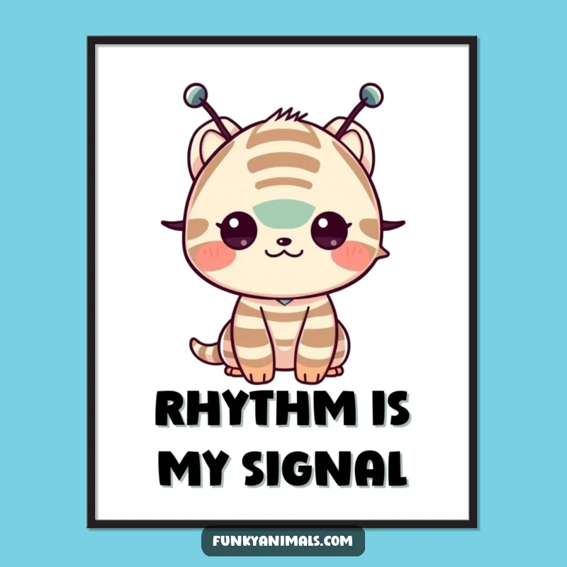 Funny Shimmy Antenna Creature Poster - Dance Decor
