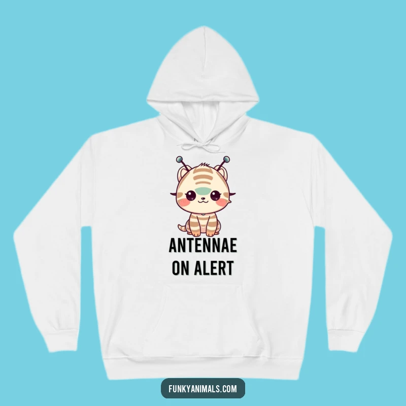 Funny Shimmy Antenna Creature Hoodie - Cozy Dance Vibes