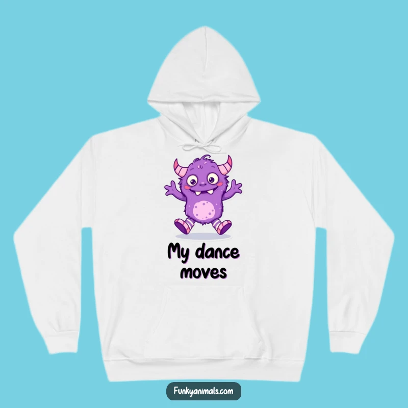 Funny Purple Monster Hoodie - Cozy Mismatched Socks Dance Sweatshirt!