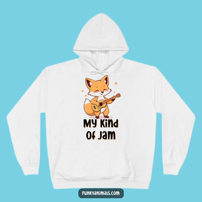 Funny Soulful Fox Hoodie: Guitar Strumming Sweatshirt, Ultimate Funny Gift