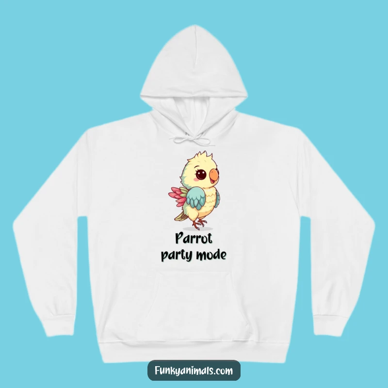 Funny Groovy Parrot Cub Hoodie: Cozy Up with Tropical Rhythms