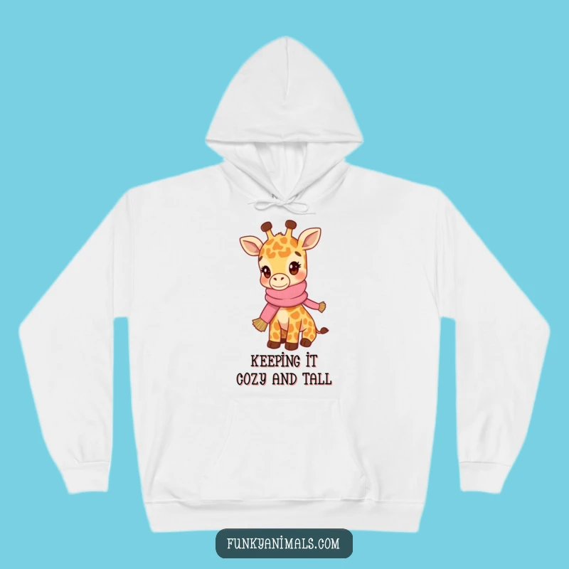 Warm & Funny Hip Giraffe Cub Hoodie: Cozy Scarf & Style - Cozy Funny Gift