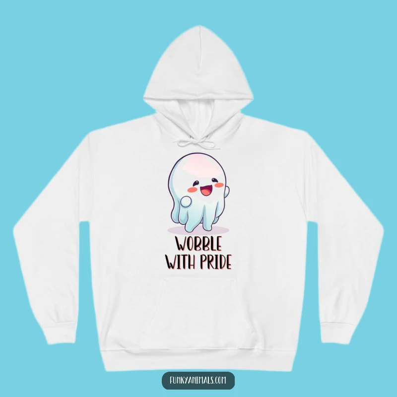 Funny Wobbling Gelatinous Being Hoodie - Cozy Jiggle Fun