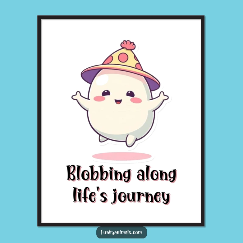 Free Printable Blob Creature Wall Art: Quirky Abstract Funny Downloadable Picture for Your Space