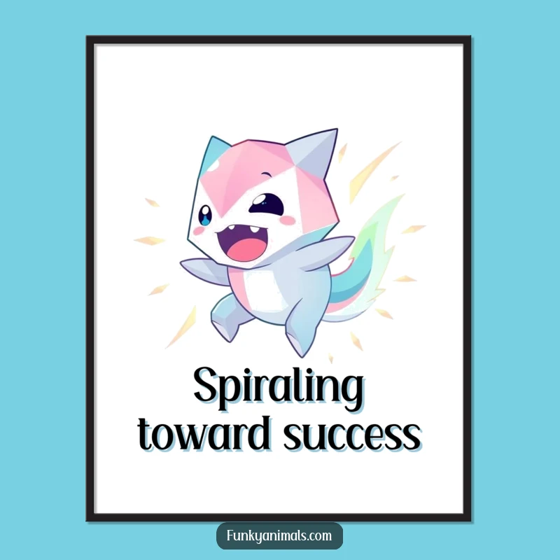 Free Printable Wall Art: Spinning Geometric Creature for Dynamic, Exciting Decor