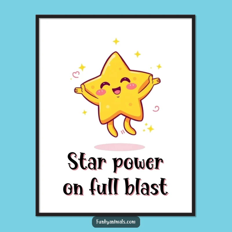 Funny Free Printable Dancing Star Wall Art: Humorous Downloadable Decor