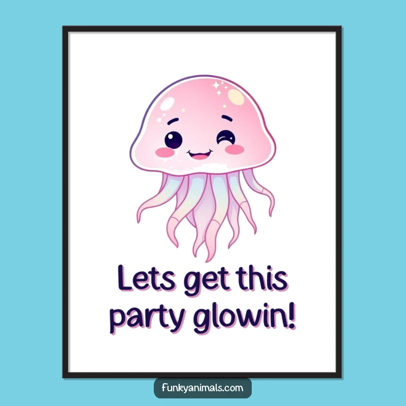 Funny Free Printable Wall Art: Goofy Jellyfish Grin! Hilarious Downloadable Art for Quirky Home Decor